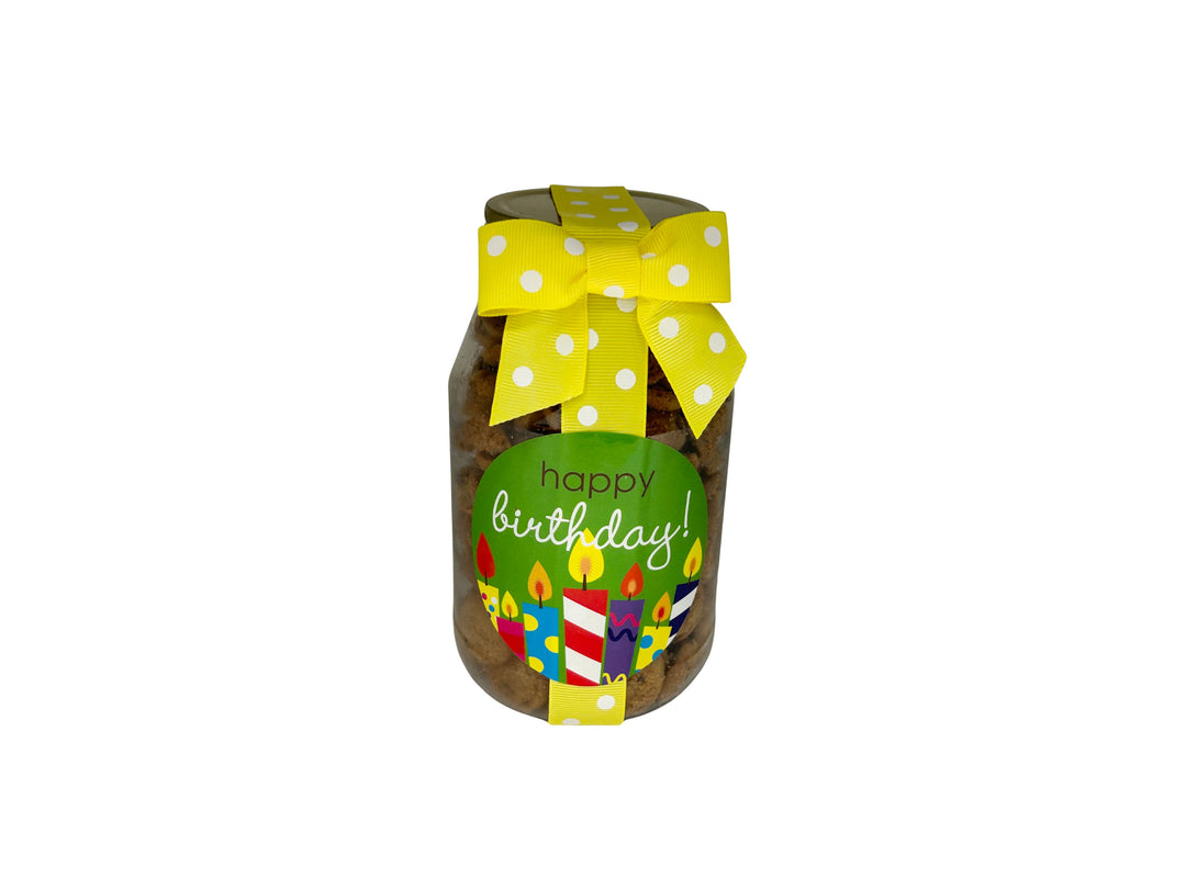 Happy Birthday Chocolate Chips  Cookie Quart Jars