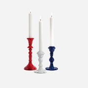 Metal Americano candle holder with a sleek cylindrical shape