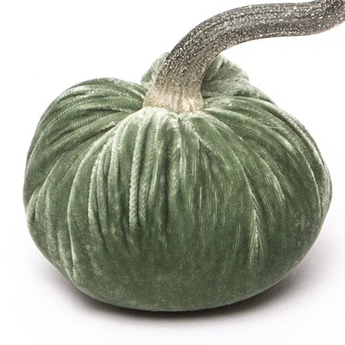 3-inch velvet pumpkin in deep orange with a matte finish