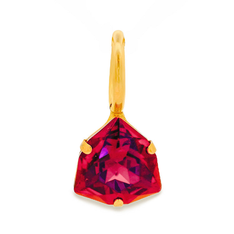 Arlington pendant light in scarlet brandy with antique gold base