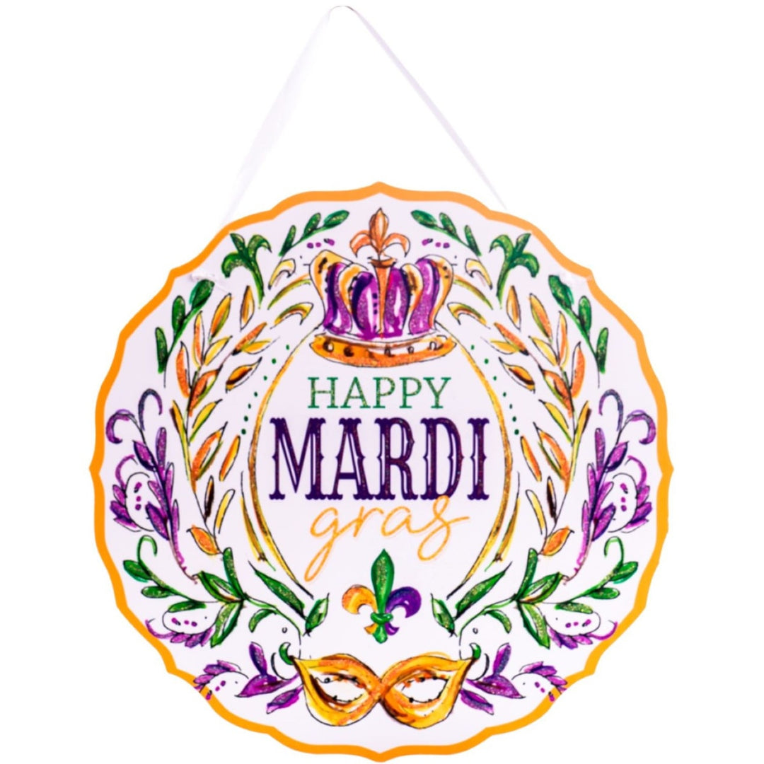 Beck's Mardi Gras Door Hanger
