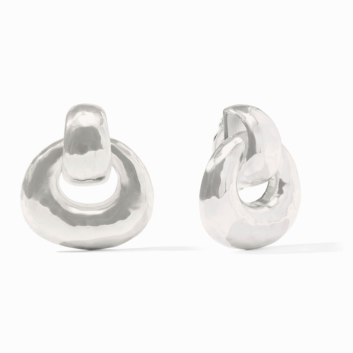 Silver Avalon doorknocker clip with pure silver plate finish