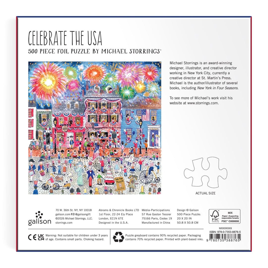 Michael Storrings Celebrate the USA 500 Piece Foil Puzzle