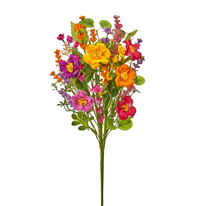 Spray bouquet featuring eighteen-inch Primula flowers with delicate petals in soft pastel shades.