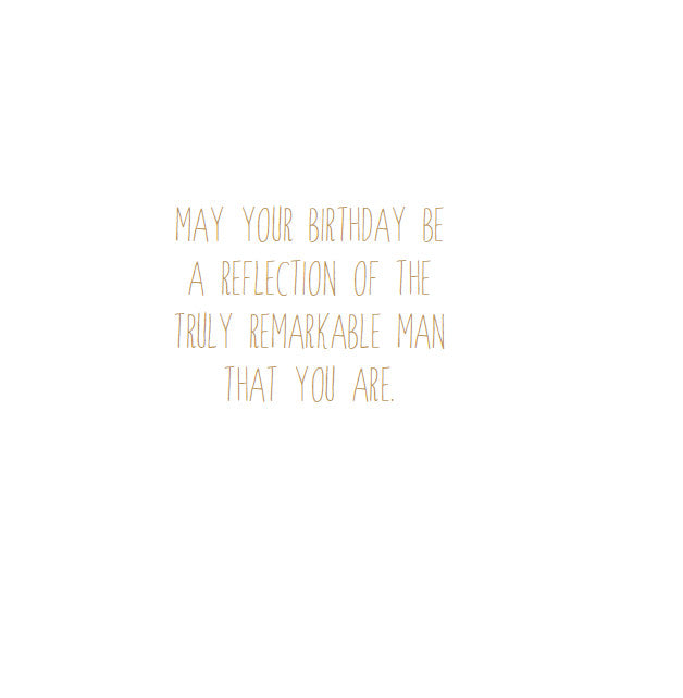 Sara Miller foil birthday card with 'Grandpa' text outside and heartfelt message inside.