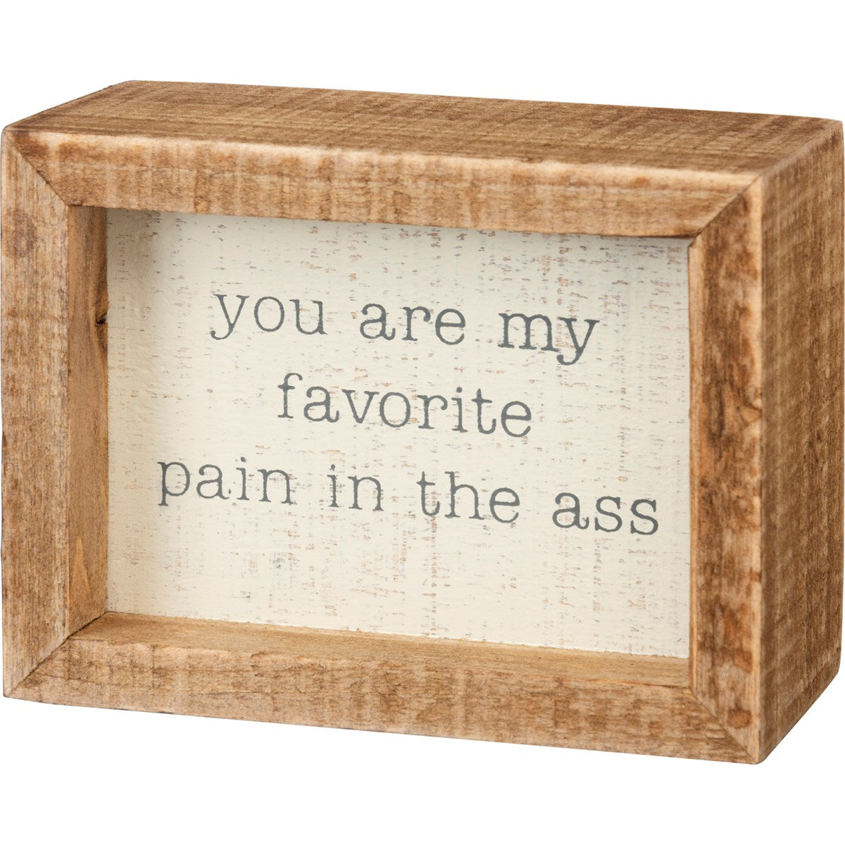 Inset Box Sign in wood featuring the text My Favorite