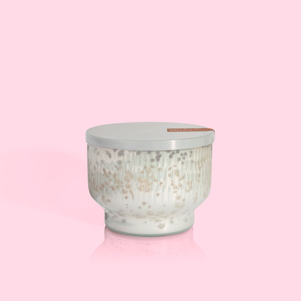 Inverted jar candle in pumpkin dulce with mercury finish