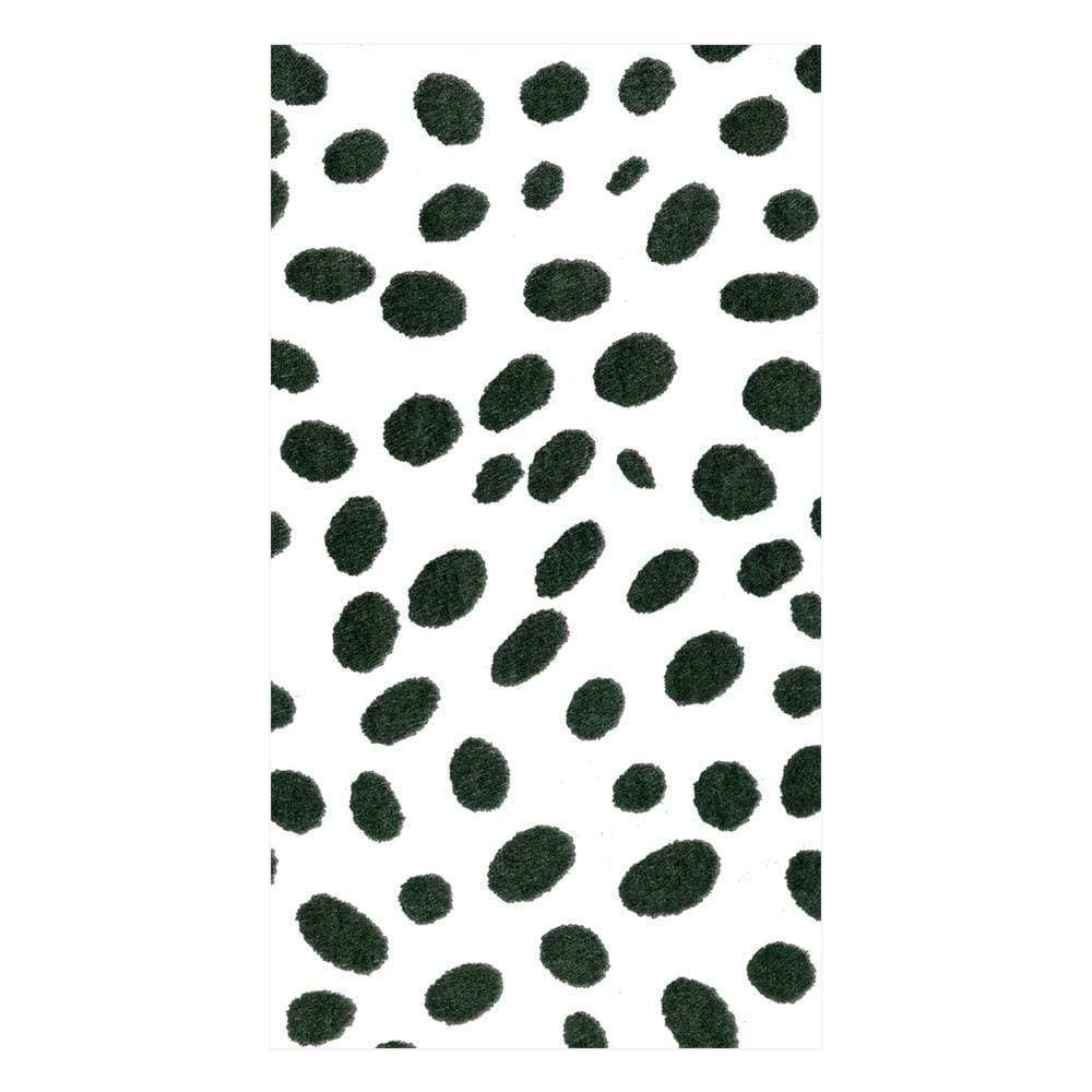 Triple-ply paper guest towel with water-soluble printed design in natural tones.