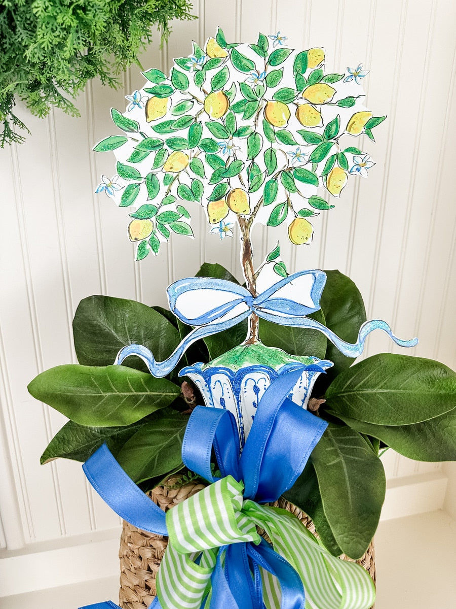 Beck's Lemon Tree stake with hanging function in natural wood finish