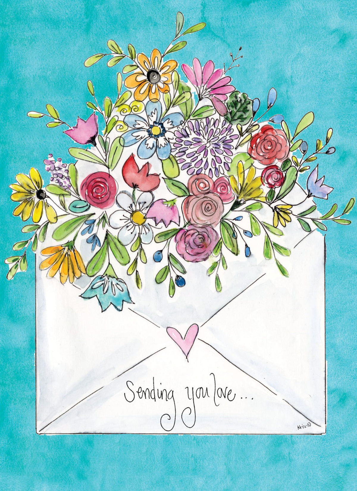 A6 card featuring the message 'You are a blessing' inside an envelope.
