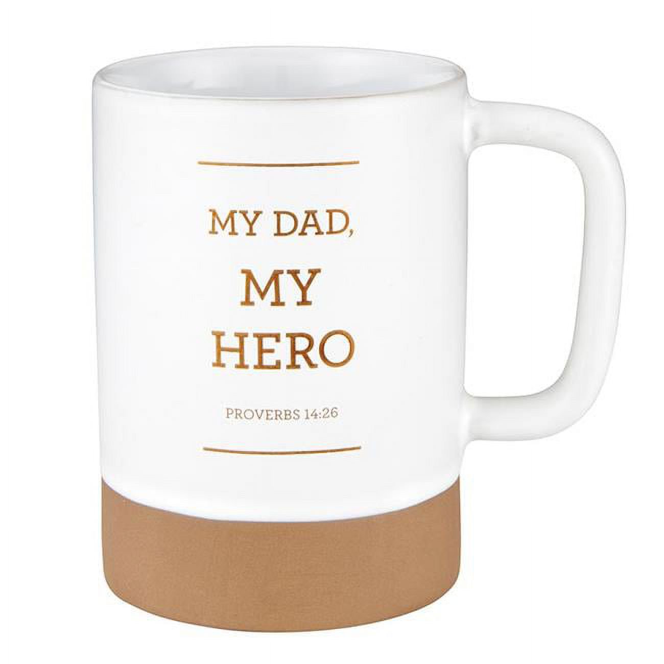 White ceramic mug with a simple cylindrical shape