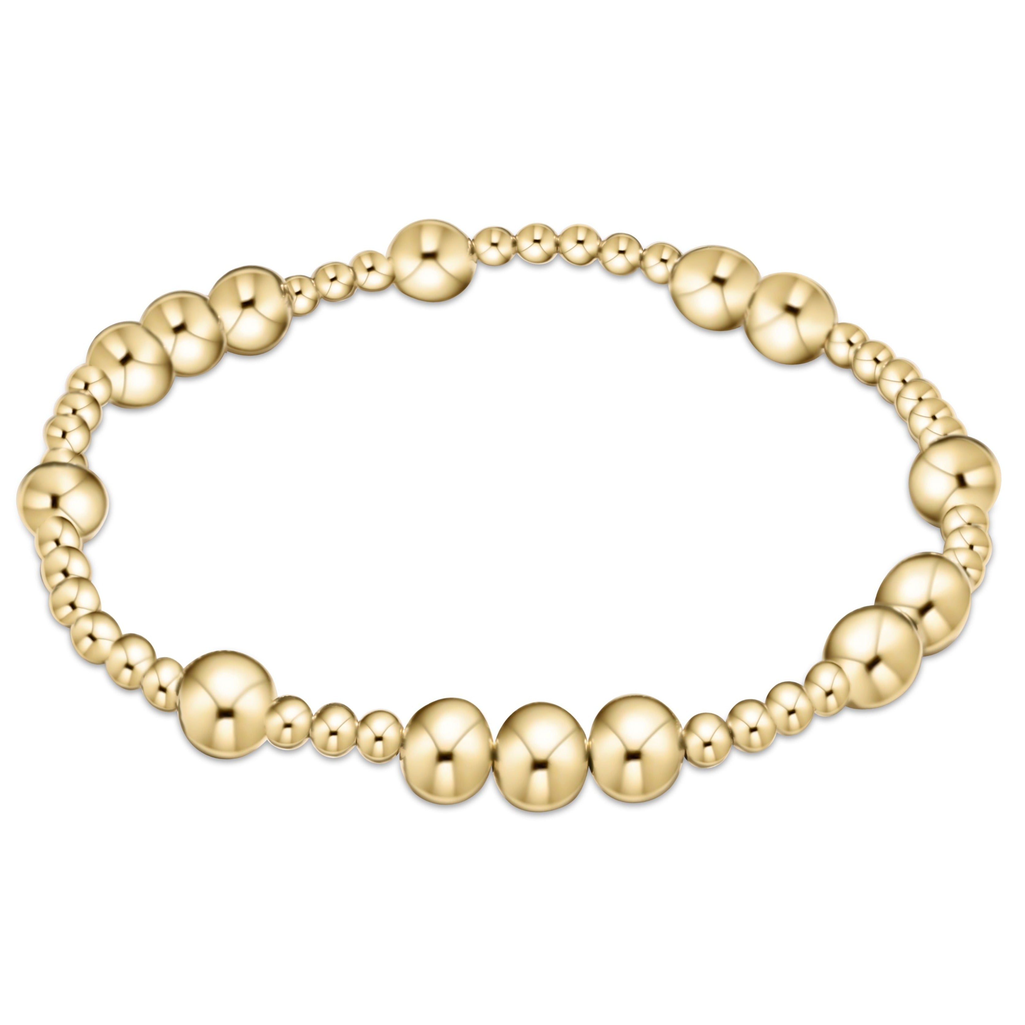 Enewton Hope Unwritten bracelet with alternating 3mm and 6mm 14kt gold-filled beads.
