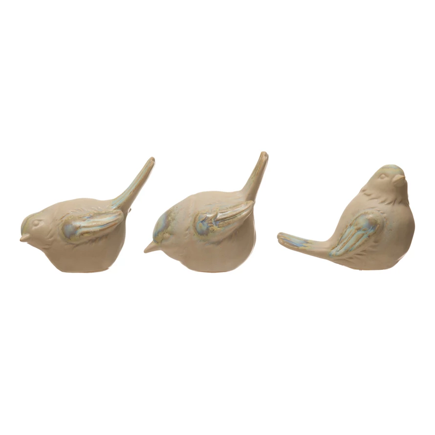 Stoneware Bird with Glaze