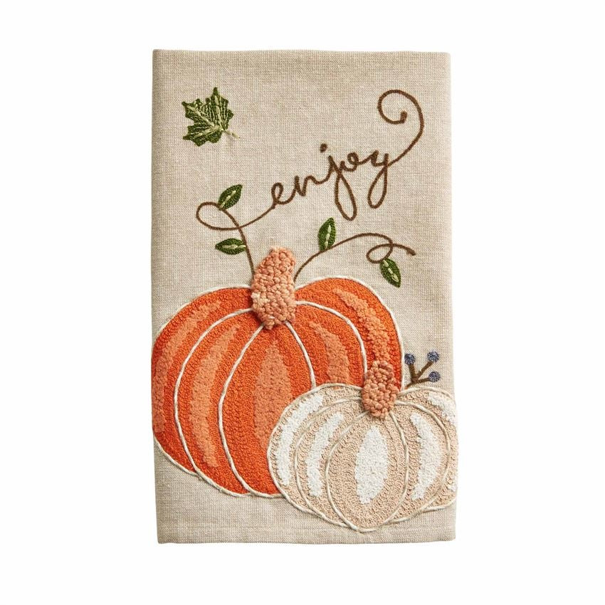 Embroidered Pumpkin Towels