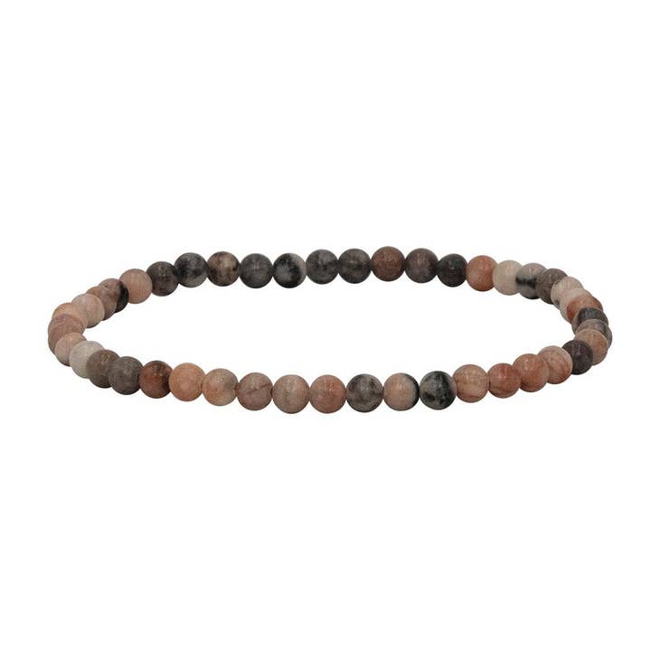 Classic 4mm gemstone beaded bracelet in a simple strand style.
