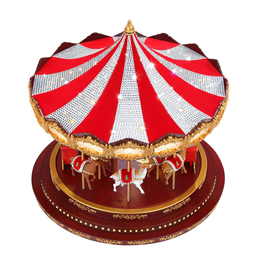 Christmas Deluxe Crystal Carousel