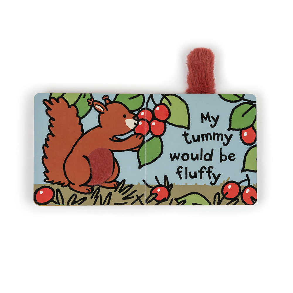 Board book cover showing a squirrel character against a forest background with bold illustrations.