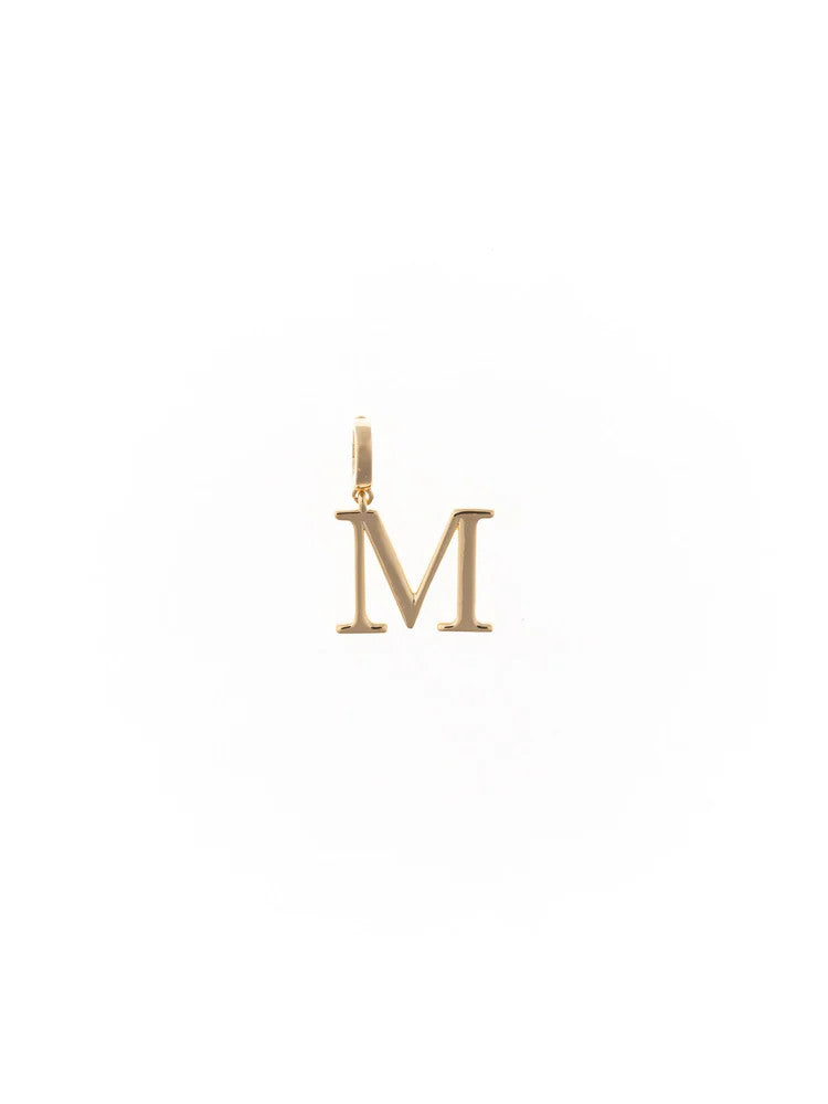 Sleek .5 inch Greek letter charm on an 18k gold plated chain link with a clasp.