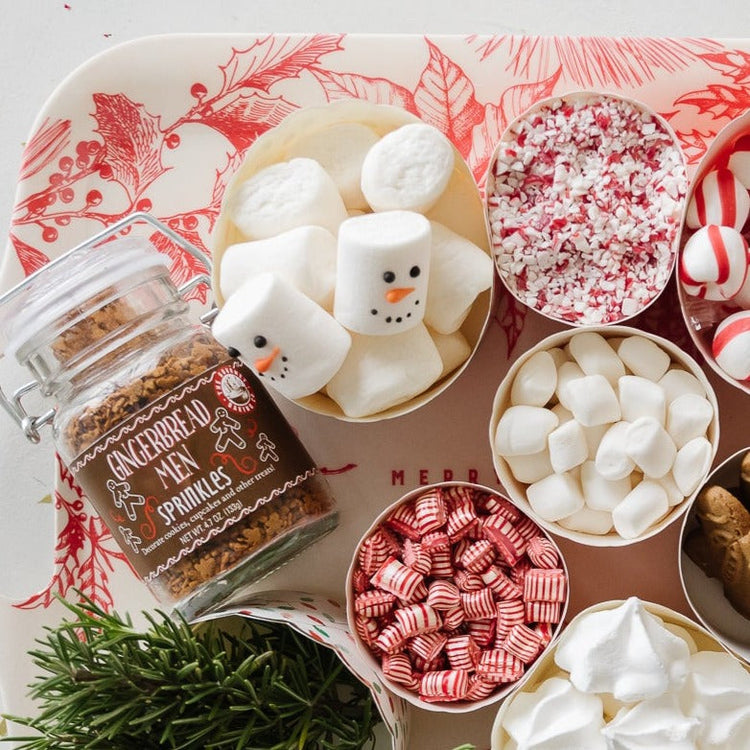 Snowman marshmallow candy in a gift bag