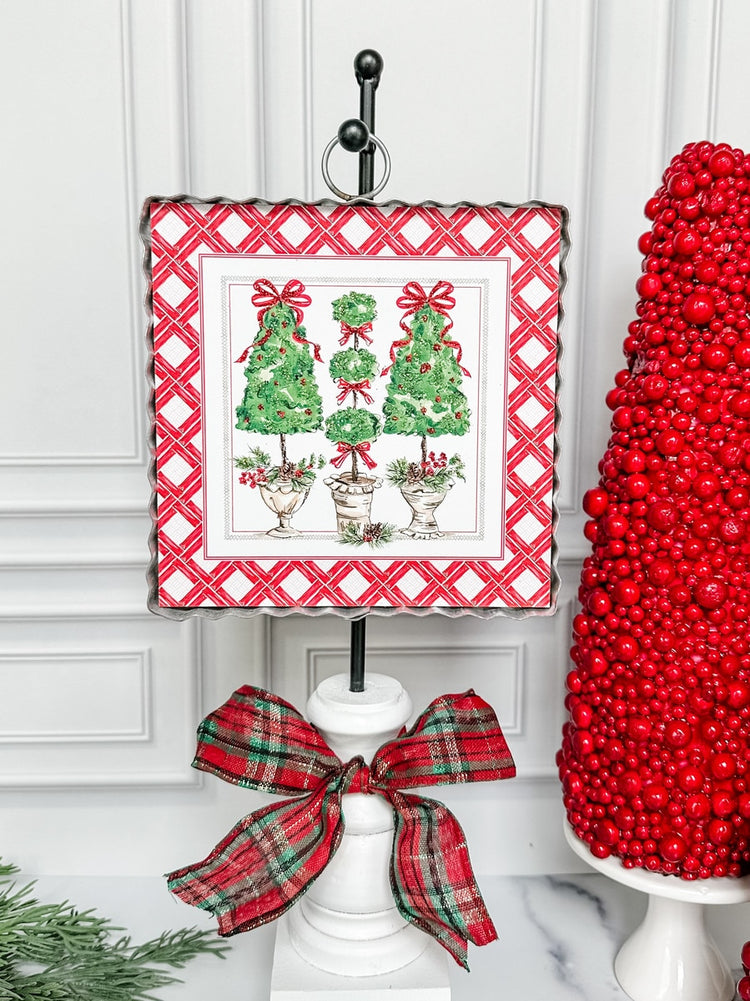 Mini Beck's Traditional Pinecone Trees ornament in natural pinecone texture with a hanging loop.