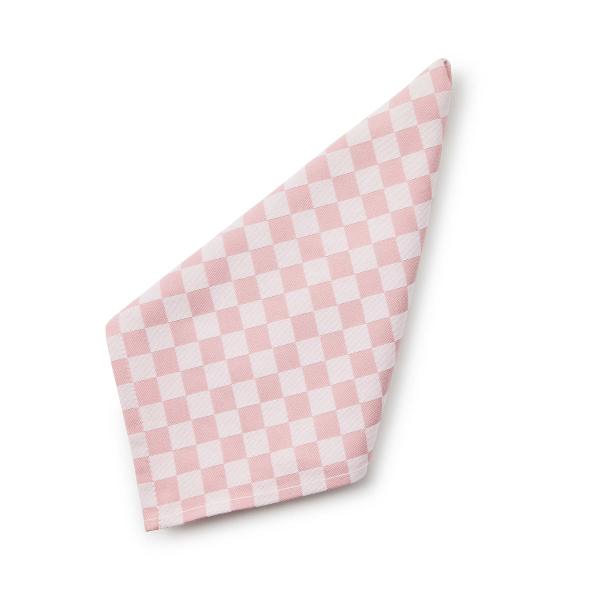 Set of four woven jacquard check napkins made from 100% cotton with an 18-inch square silhouette.