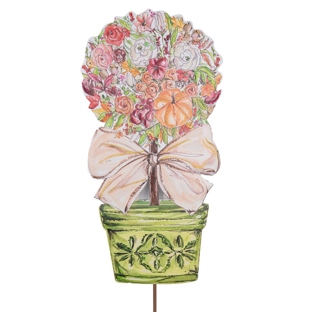Large Rose & Pumpkin Topiary