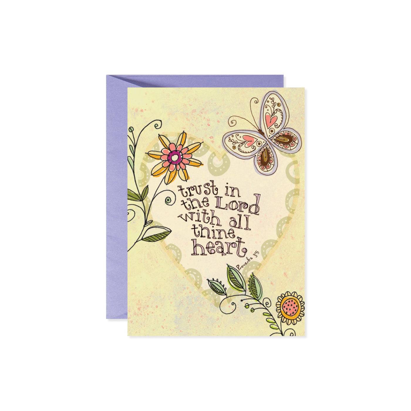 White rectangular card featuring the text 'Trust In The Lord' in black serif font.