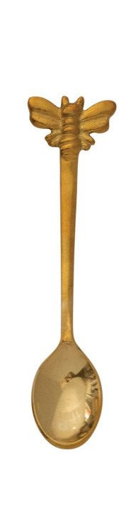 Brass spoon with bee handle detail