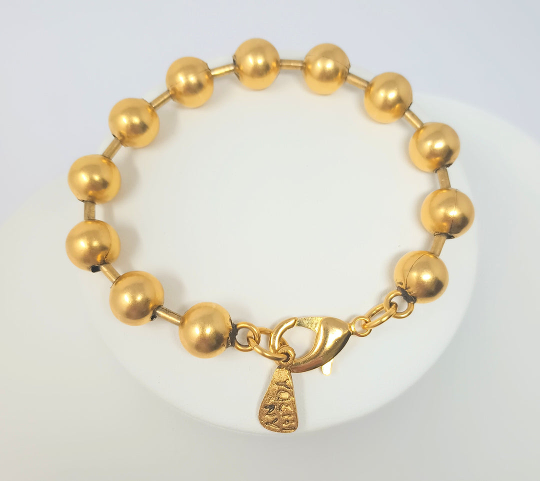 7" Gold Bead Bracelet