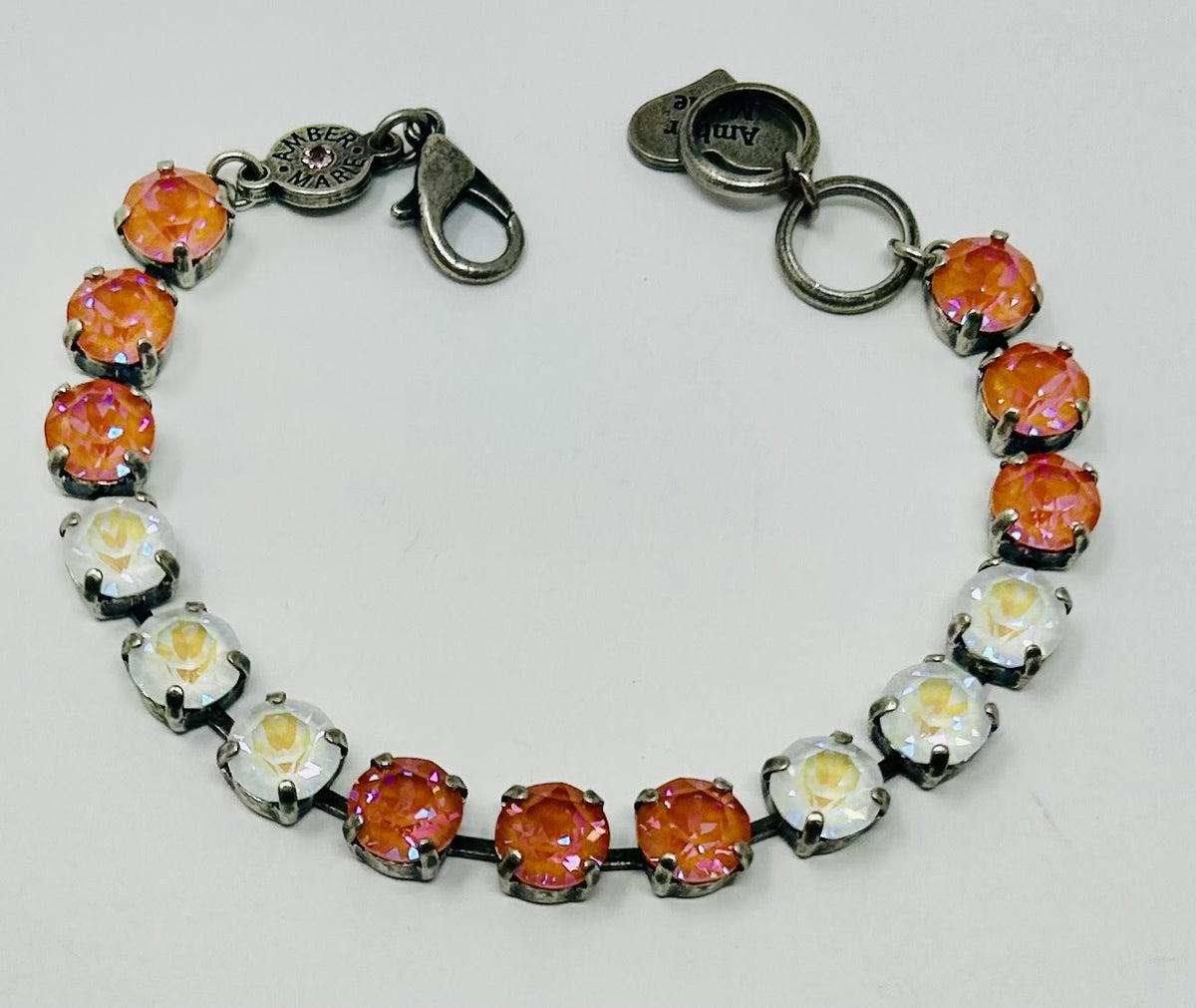 Adjustable silver-tone bracelet featuring a Scotty dog heart charm with Tampa-inspired whimsical design.