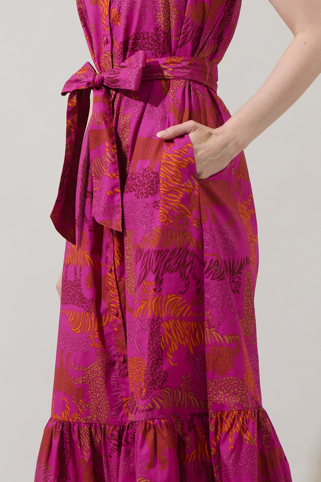 In the Jungle Cileah Collared Maxi Dress