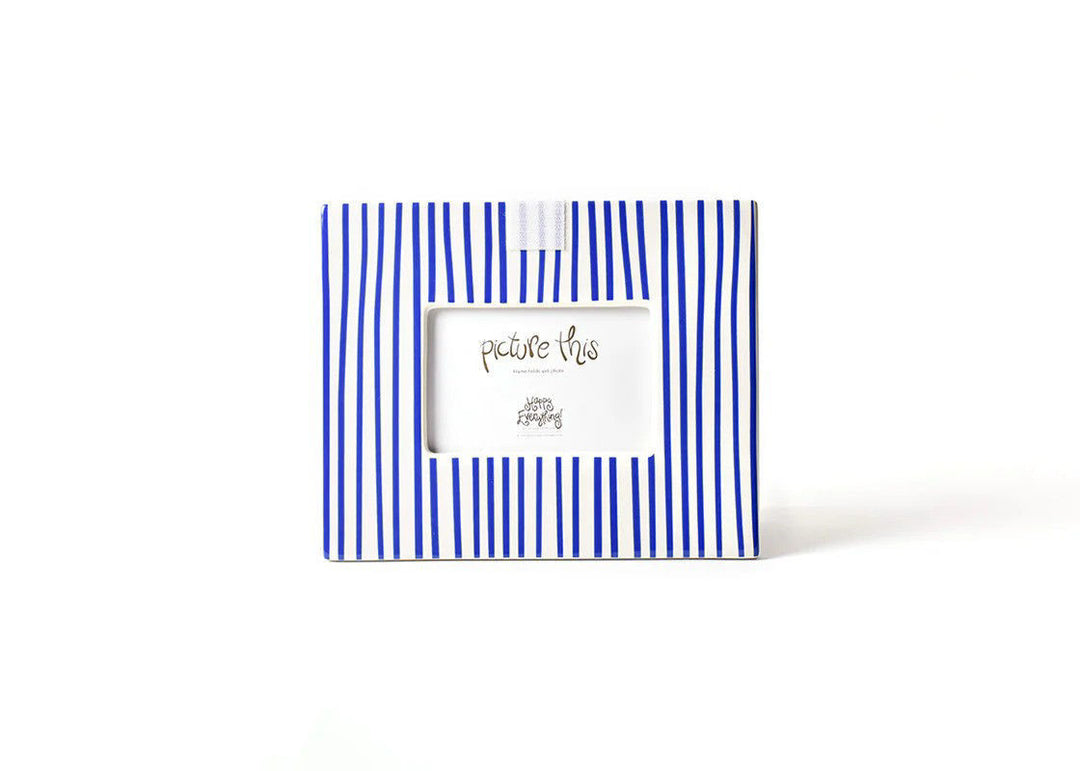 Indigo Skinny Stripe Mini Rectangle Frame