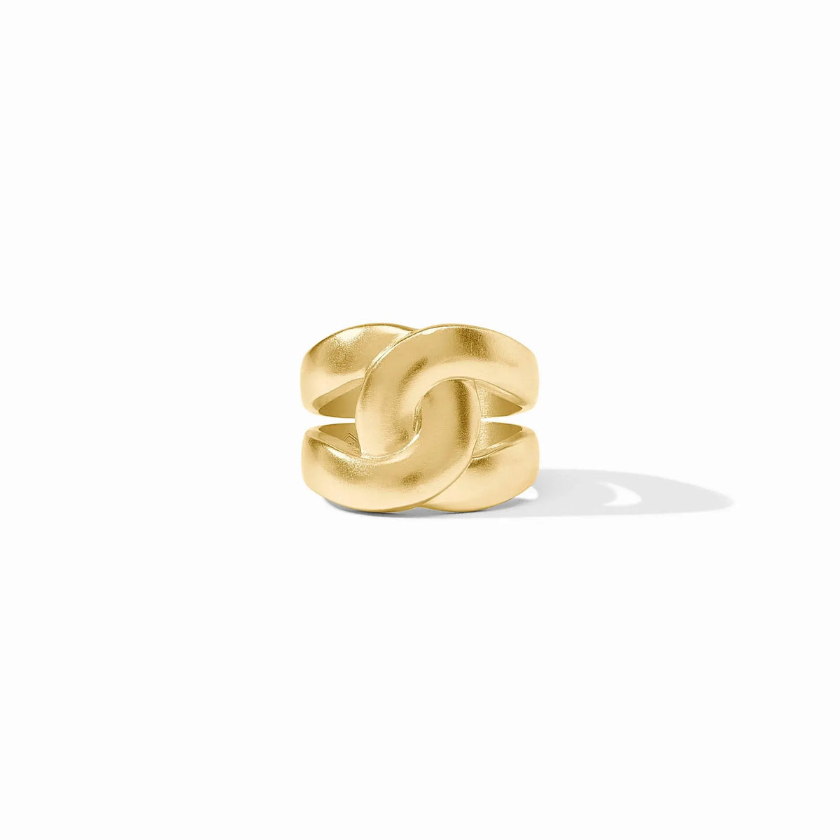 Gold infinity ring with sleek continuous band design