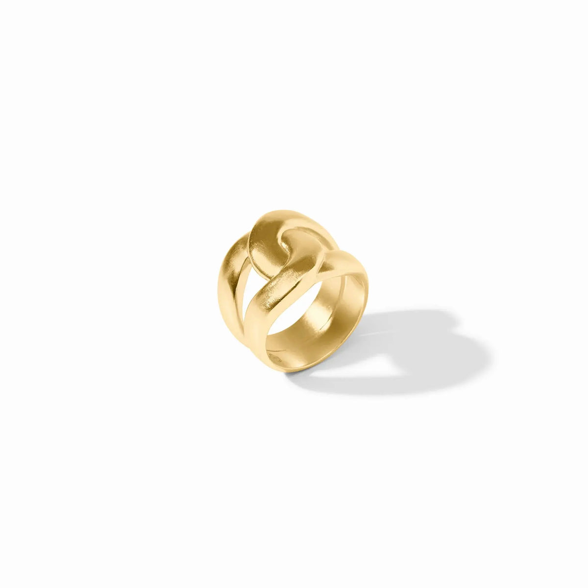 Sleek Infinity Ring with continuous band design in gold-tone finish