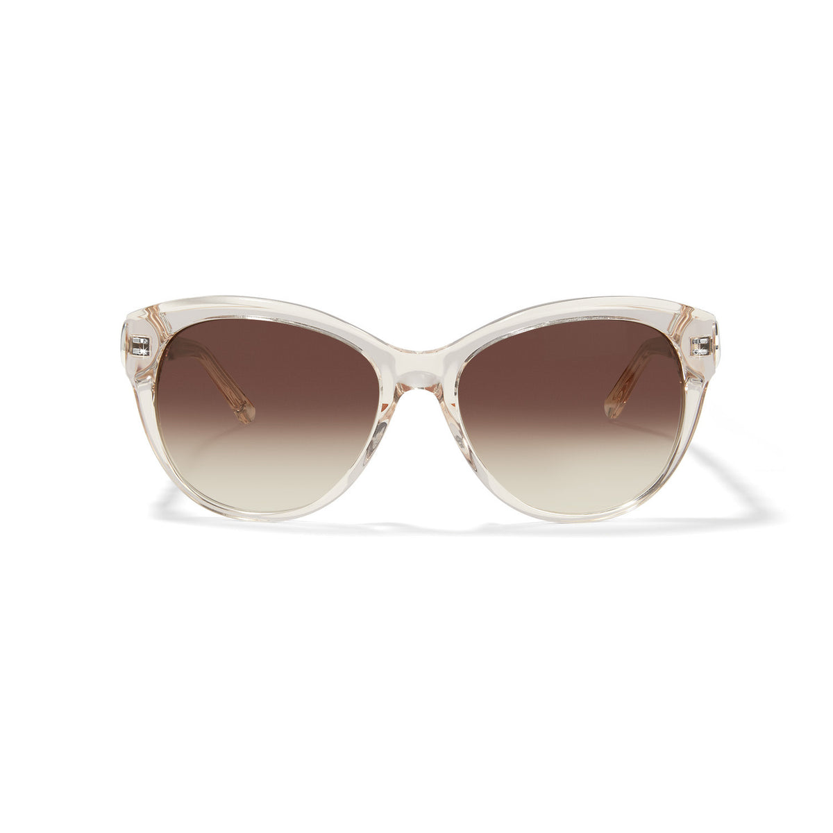 Cat eye sunglasses in Rosewater with silver plated accents and an Interlok braid motif at the temples.