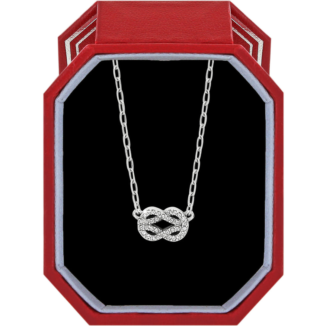 Silver plated Interlok Harmony Luxe Petite necklace with fine quality crystals on a lobster claw closure.