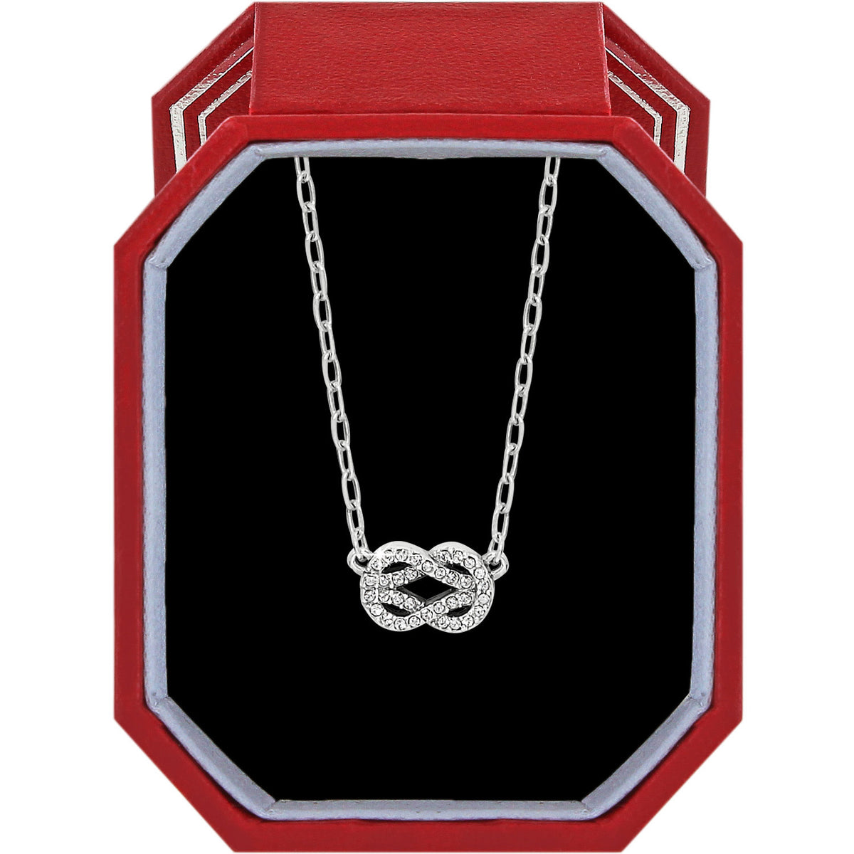 Silver plated Interlok Harmony Luxe Petite necklace with fine quality crystals on a lobster claw closure.