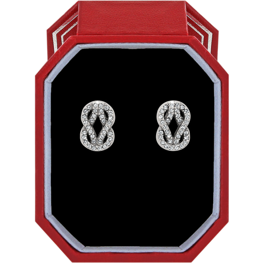 Silver plated post earrings with fine quality crystals in an exclusive Brighton gift box.