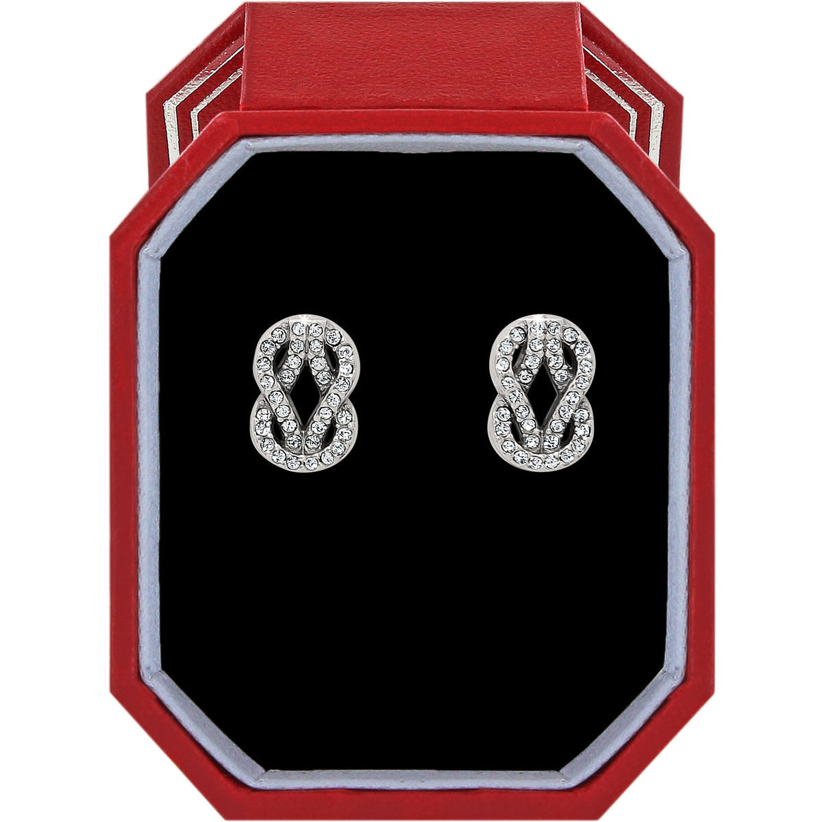 Silver plated post earrings with fine quality crystals in an exclusive Brighton gift box.