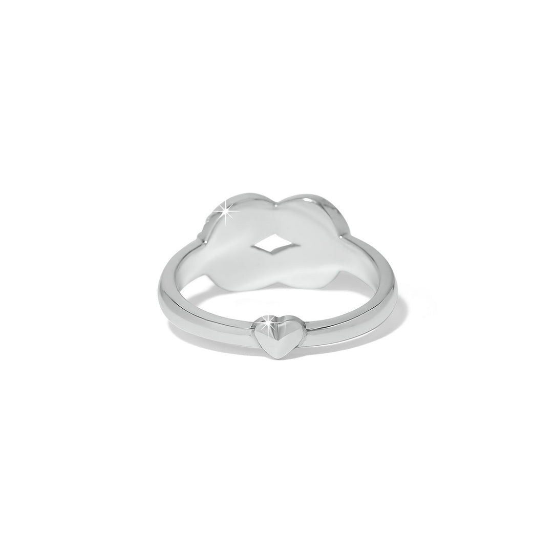 Silver plated ring with fine quality crystals in a Harmony Luxe style