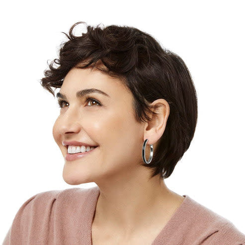 Interlok Noir Heirlom Hoop Earrings Silver