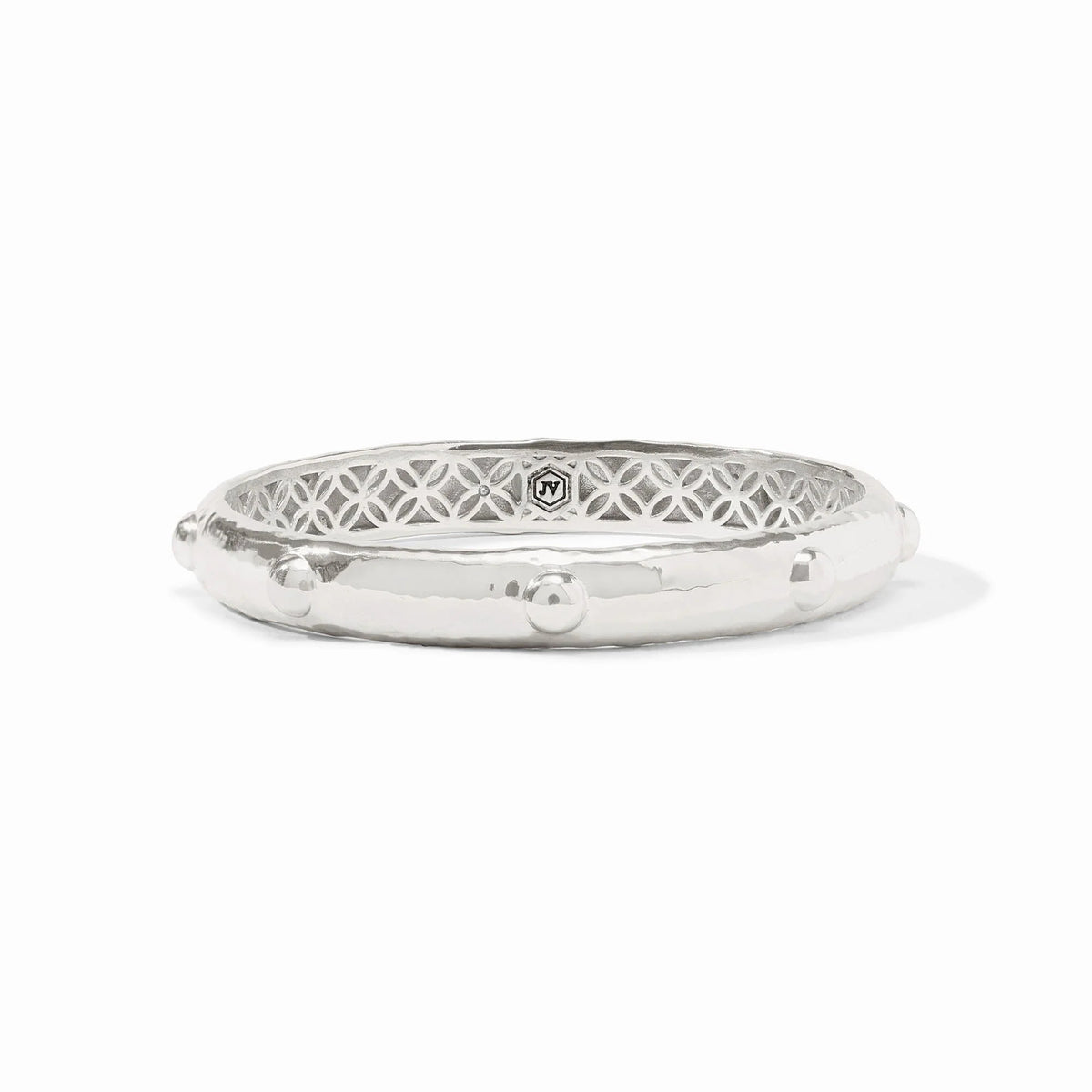 Gold Solara bangle bracelet with a smooth cylindrical shape.