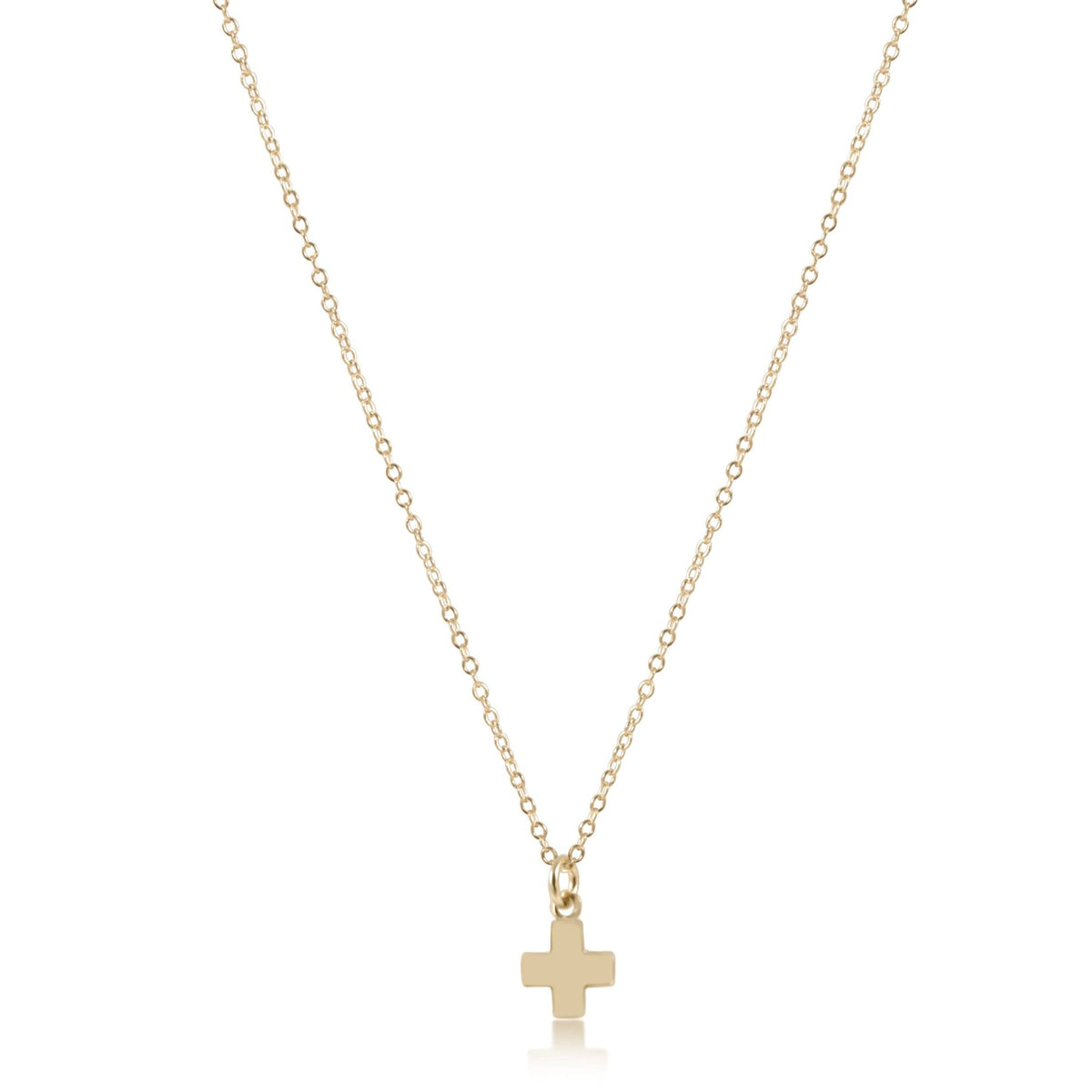 Gold-filled 3mm bead necklace on a 14-inch chain
