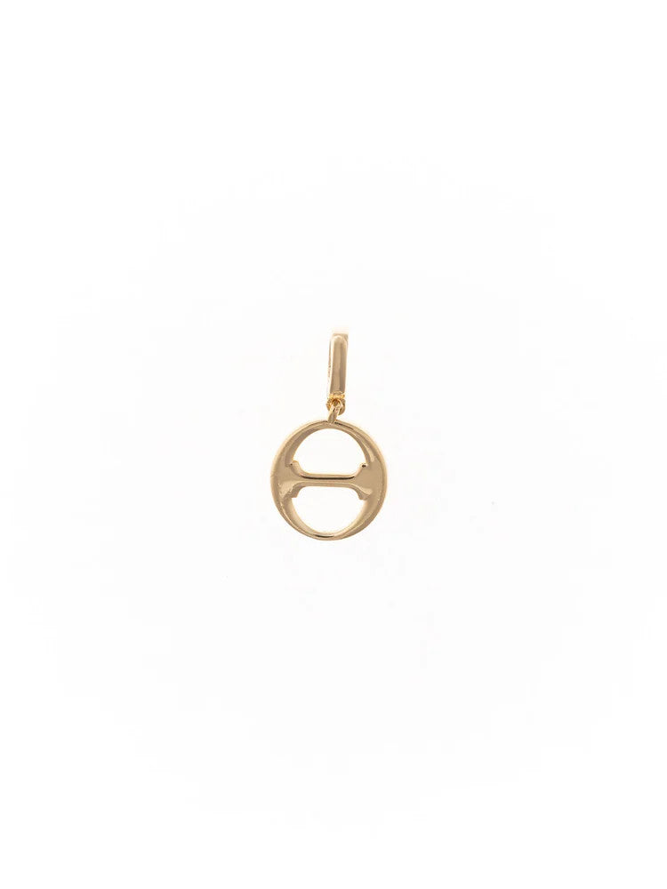 Sleek Greek letter charm on an 18k gold plated chain with a nickel-free clasp.