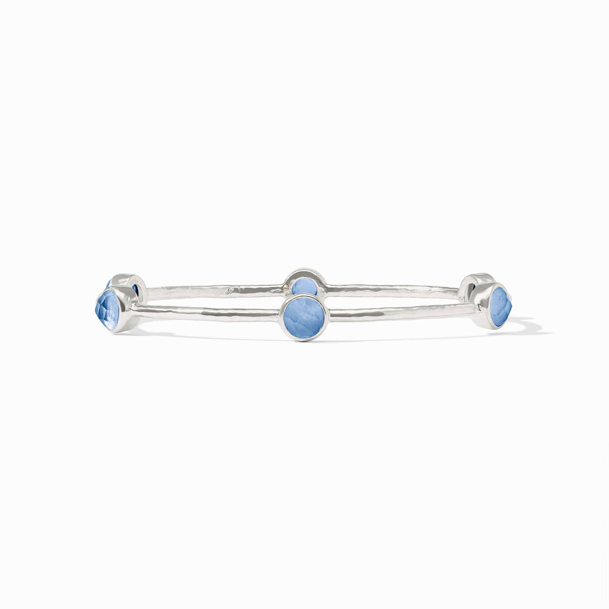 Milano Luxe silver-plated bangle with a polished finish.