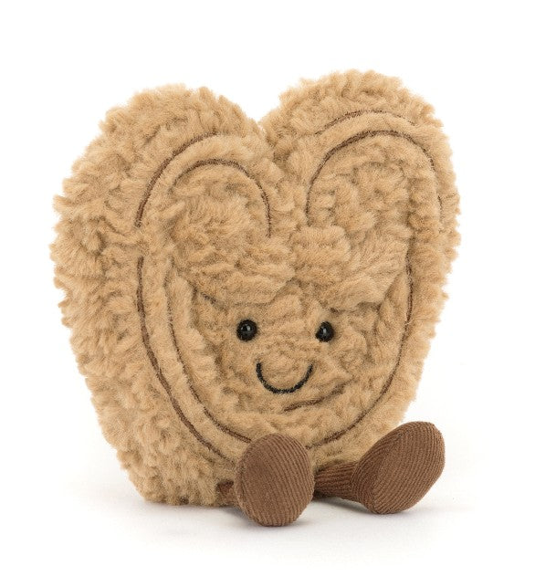 Amuseables Philippe Palmier plush toy with polyester cotton exterior, PE bean filling, and a seated palm tree silhouette.