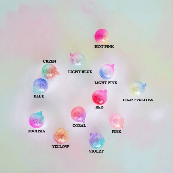 4-inch glass ball ornament with iridescent ombre gradient shimmer