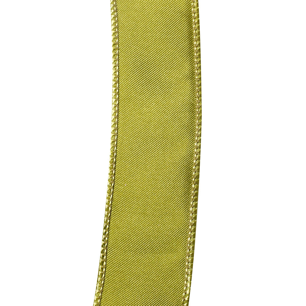 Iridescent satin ribbon with wired edges in shimmering polyester