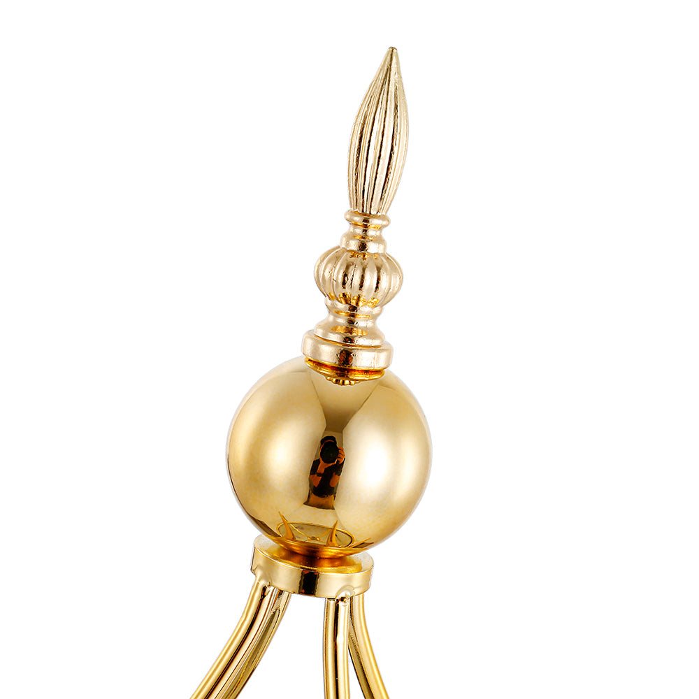 Gold tiered tree-shaped accessory with a holiday silhouette