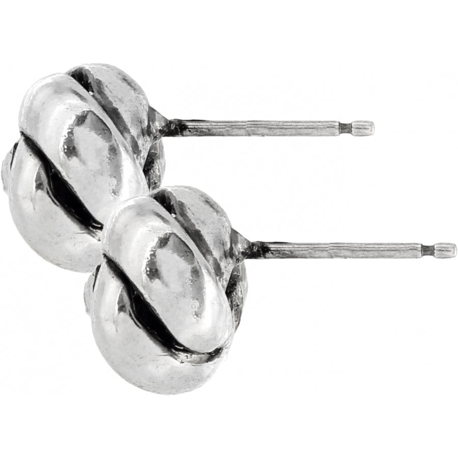 Love Me Knot Mini Post Earrings Silver